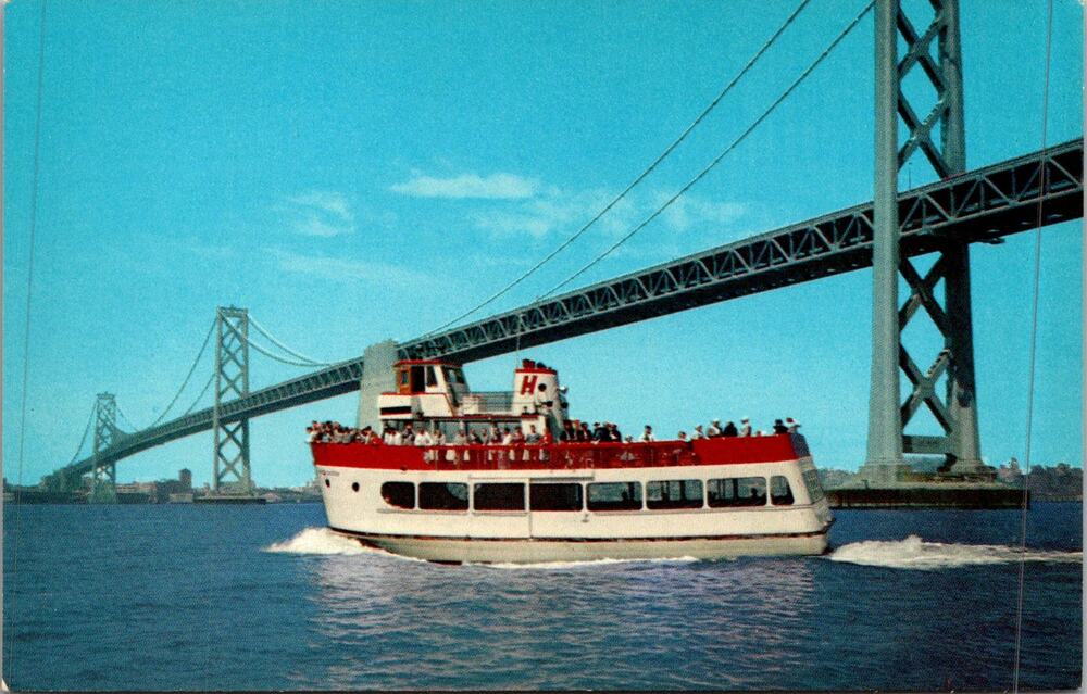 M. S. Harbor Queen Sight Seeing Boat Fisherman's Wharf Vintage Postcard SP17-29